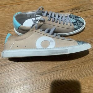 Oliver Cabell Sneakers with Snakeskin Detail